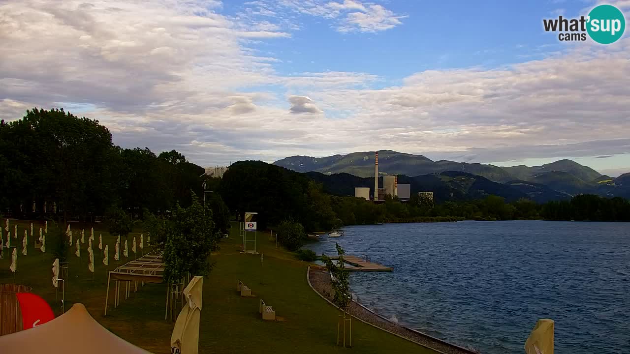 Webcam lago Velenje – Vista en directo desde Velenje Beach