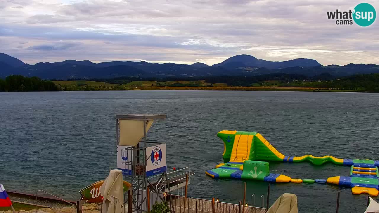 Web kamera Velenjsko jezero – Plaža Velenje uživo