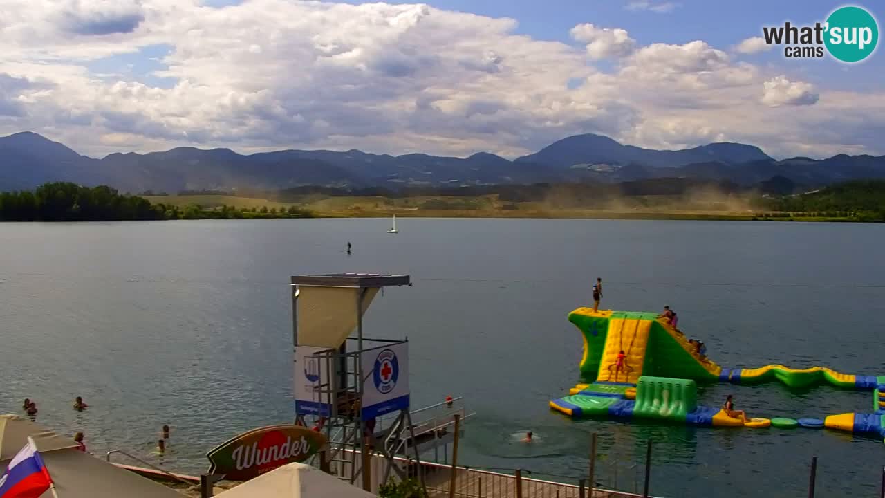 Webcam lago Velenje – Vista en directo desde Velenje Beach
