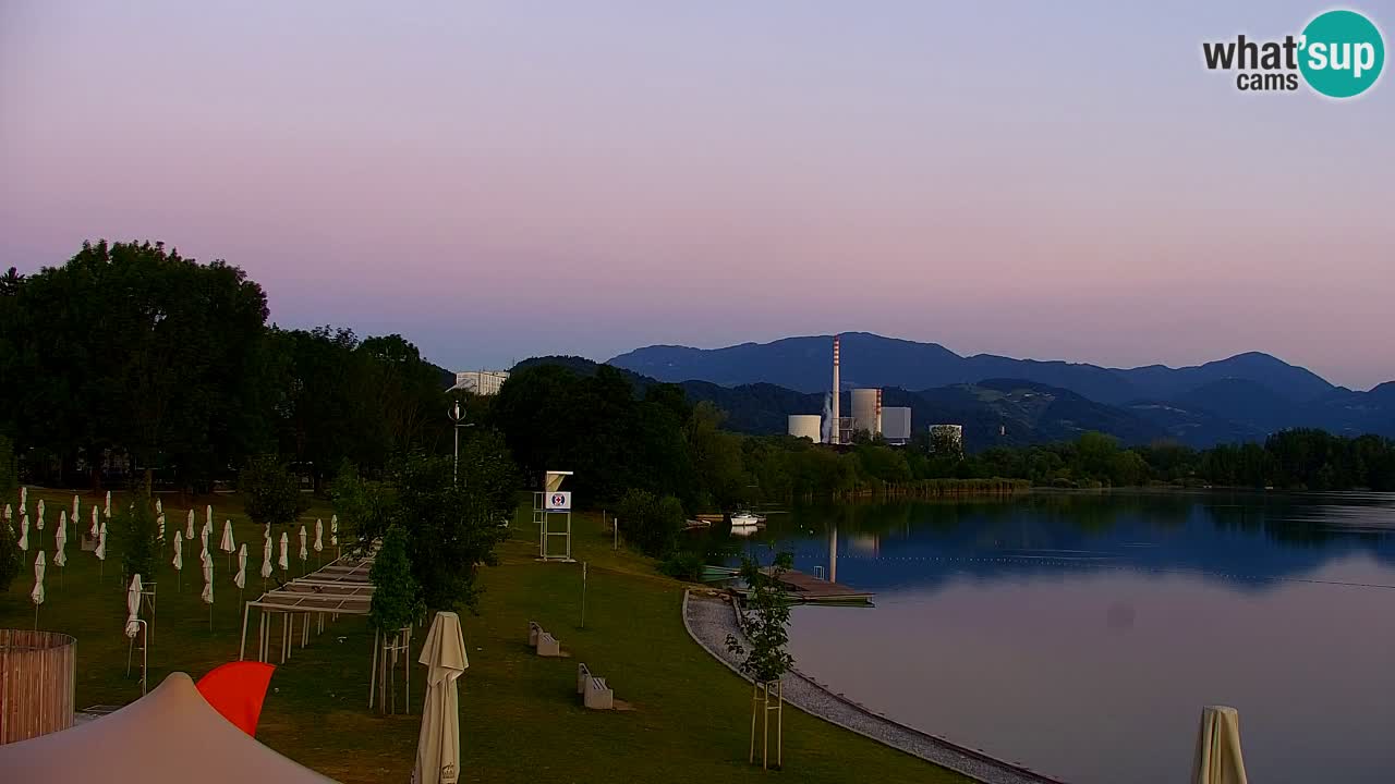 Webcam lago Velenje – Vista en directo desde Velenje Beach