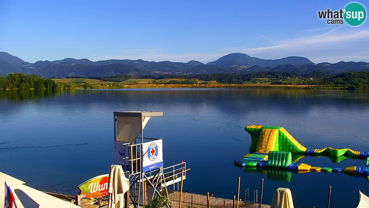 Webcam lac de Velenje – Vue en direct depuis Velenje Beach