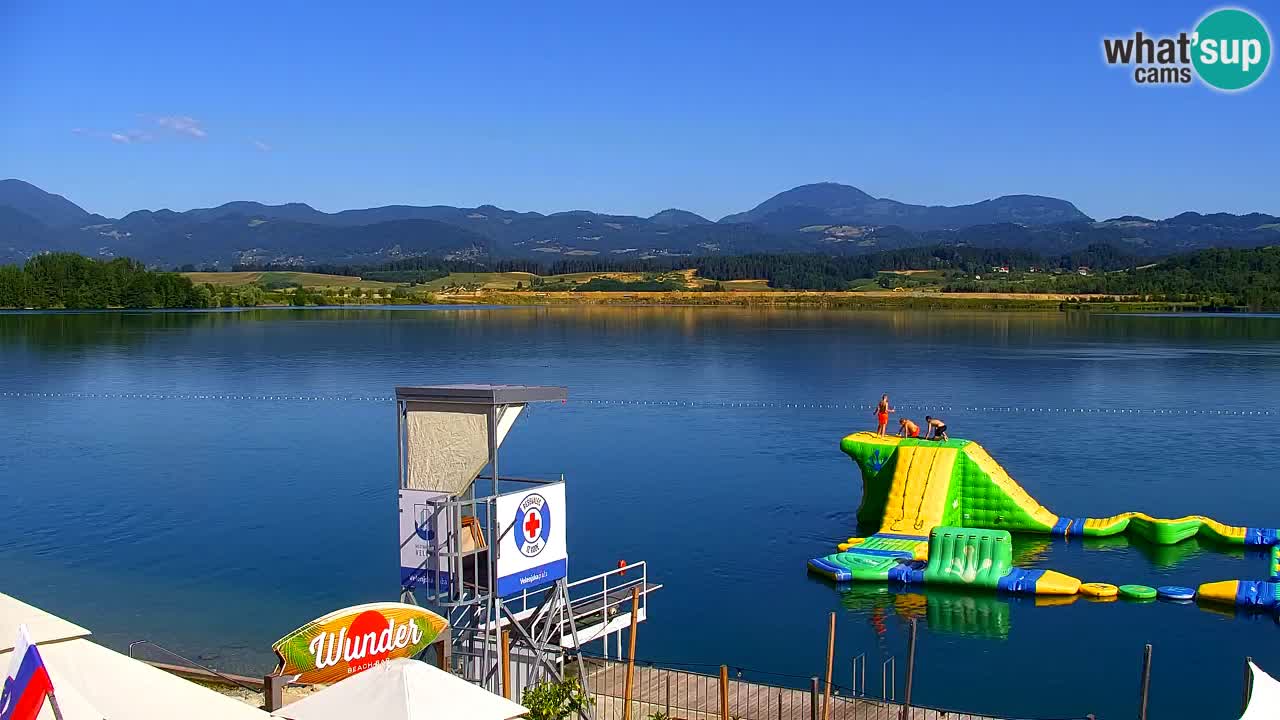 Web kamera Velenjsko jezero – Plaža Velenje uživo