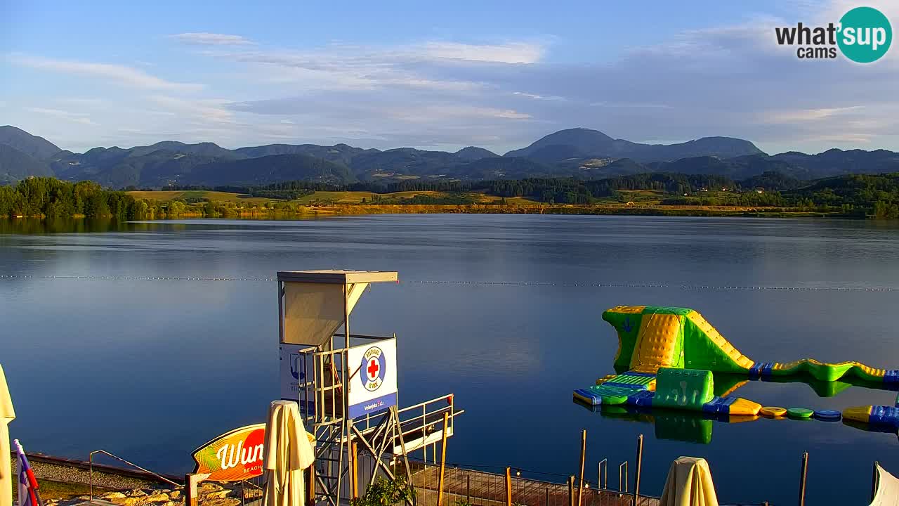 Web kamera Velenjsko jezero – Plaža Velenje uživo
