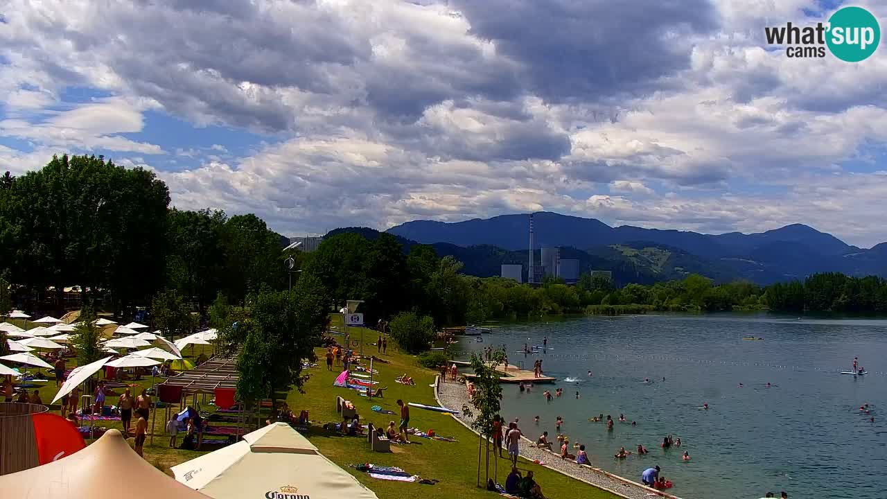 Webcam lago Velenje – Vista en directo desde Velenje Beach