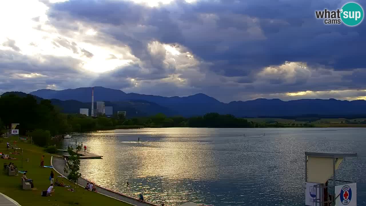 Webcam lago Velenje – Vista en directo desde Velenje Beach