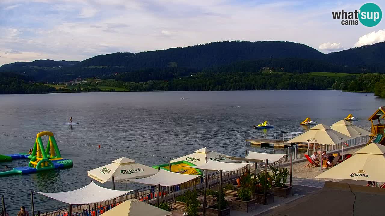 Spletna kamera Velenjsko jezero – Pogled v živo z Velenjske plaže