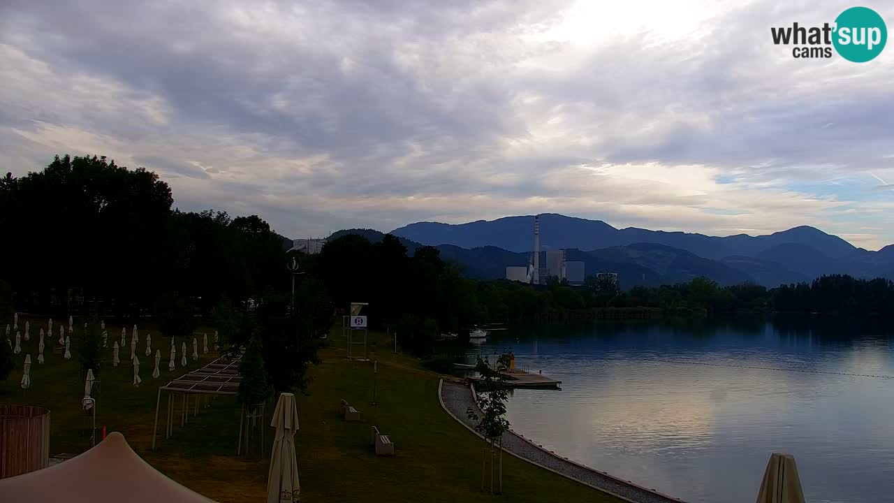 Webcam lago Velenje – Vista en directo desde Velenje Beach