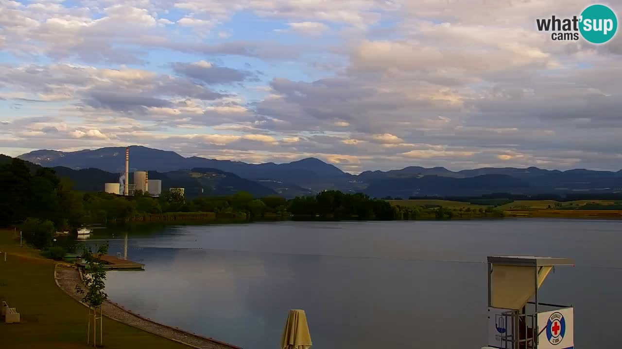 Webcam lago Velenje – Vista en directo desde Velenje Beach