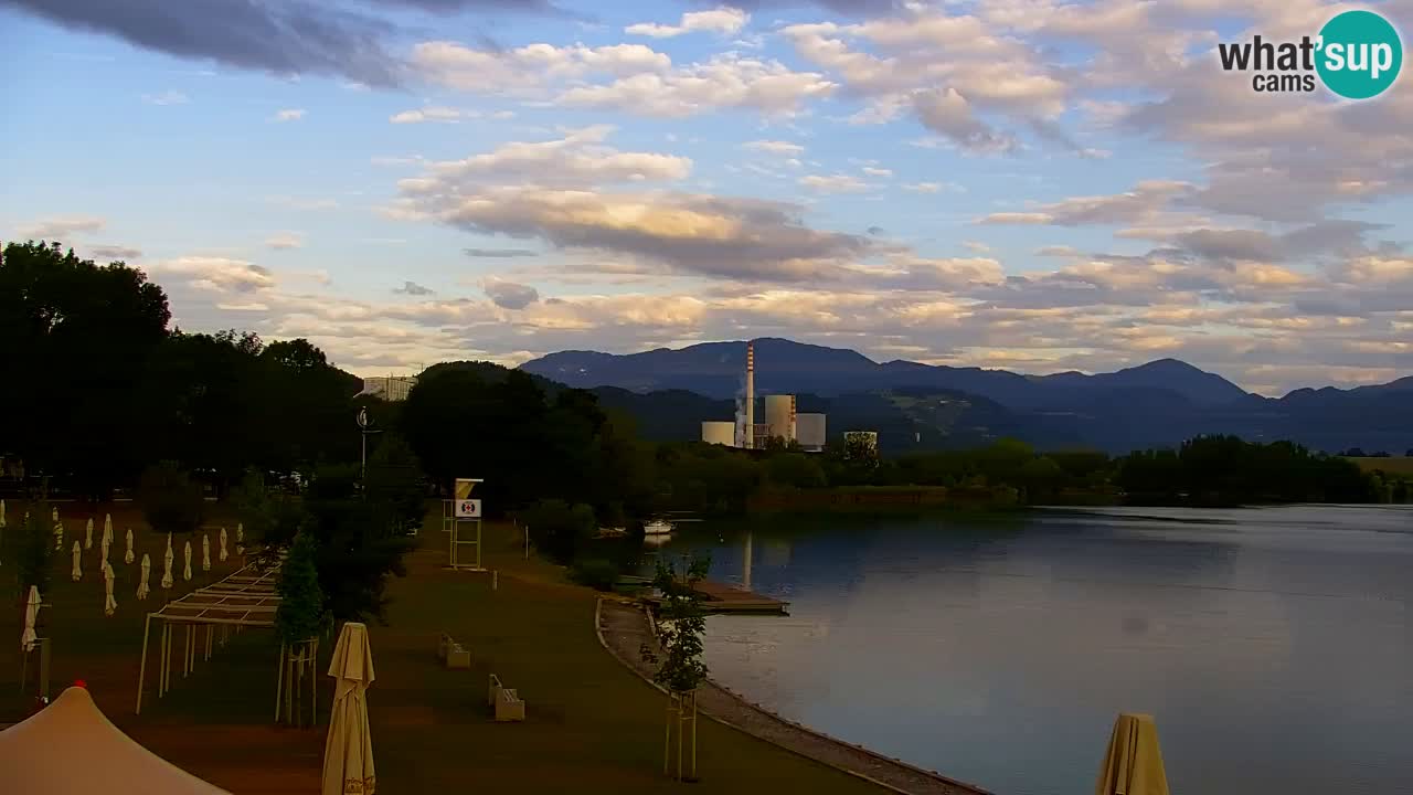 Webcam lago Velenje – Vista en directo desde Velenje Beach