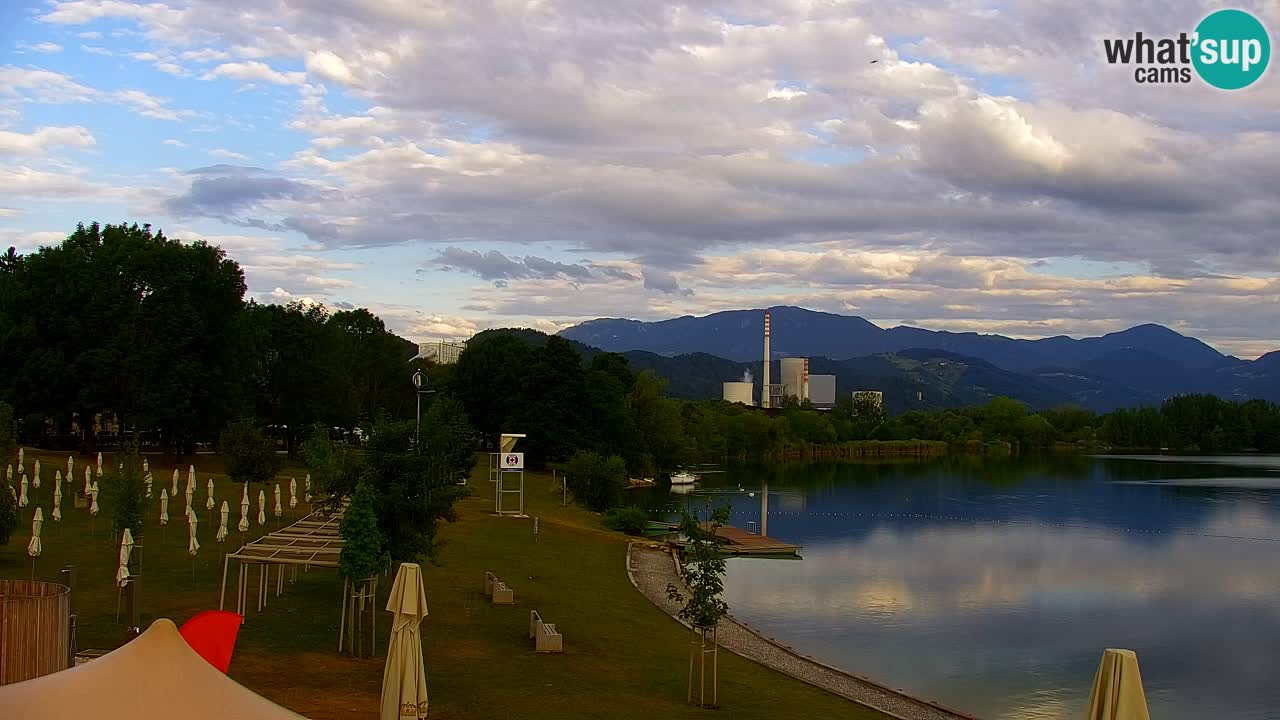 Webcam lago Velenje – Vista en directo desde Velenje Beach