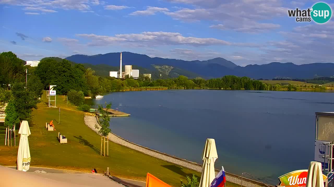 Webcam lago Velenje – Vista en directo desde Velenje Beach