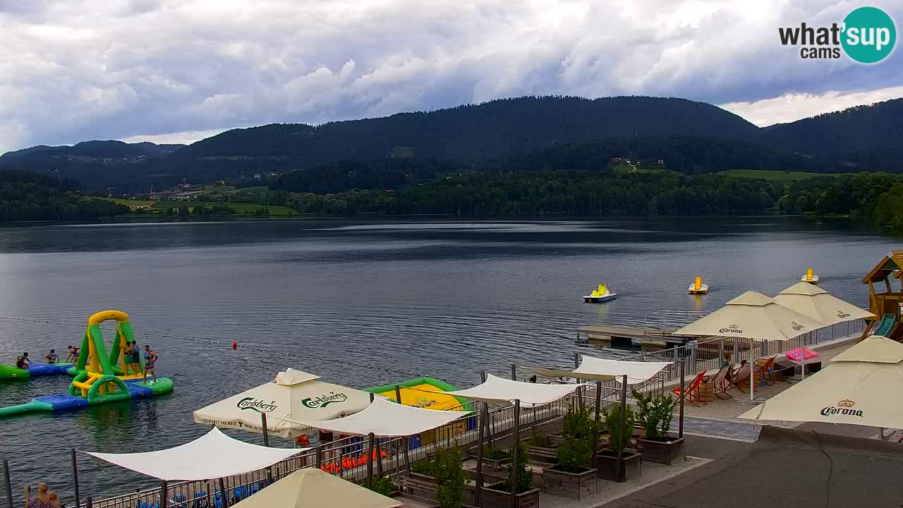 Spletna kamera Velenjsko jezero – Pogled v živo z Velenjske plaže