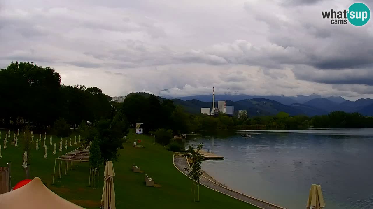 Webcam lago Velenje – Vista en directo desde Velenje Beach