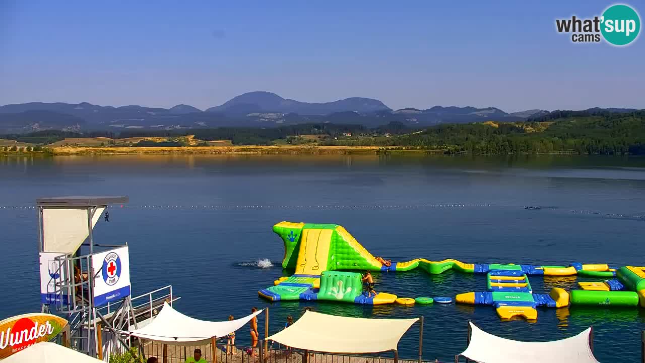 Webcam lago Velenje – Vista en directo desde Velenje Beach