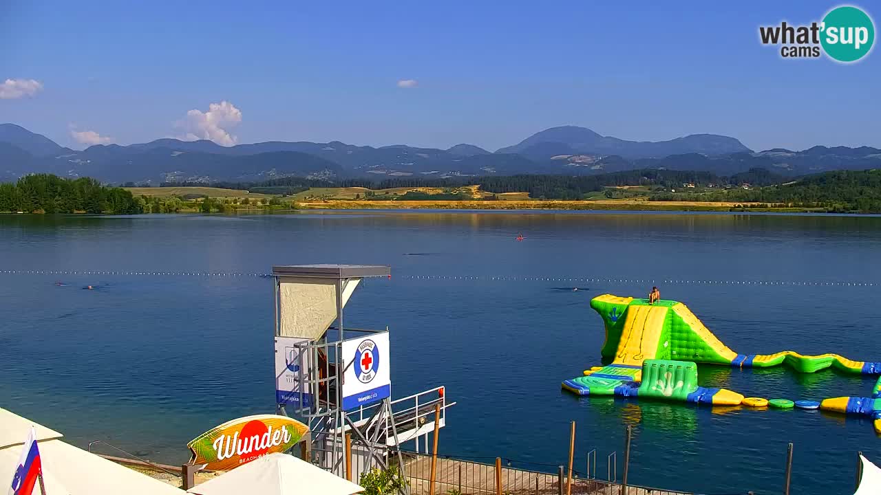 Webcam lago Velenje – Vista en directo desde Velenje Beach