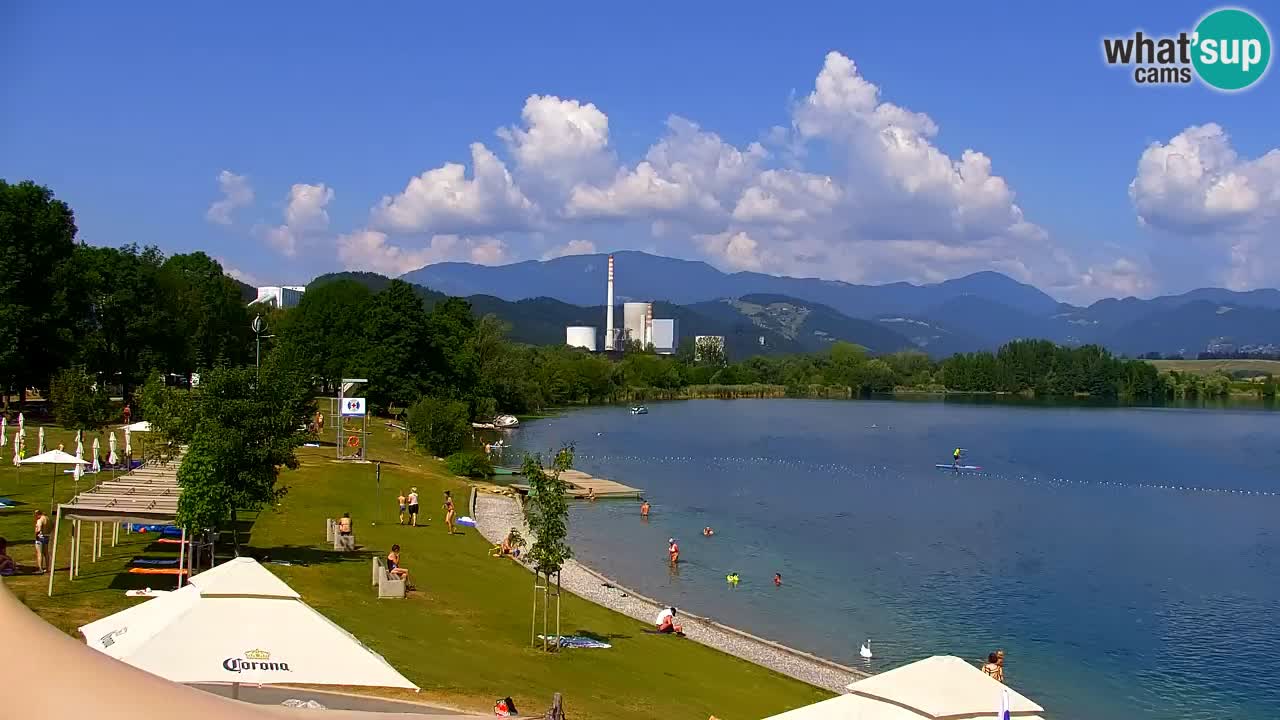Webcam lago Velenje – Vista en directo desde Velenje Beach