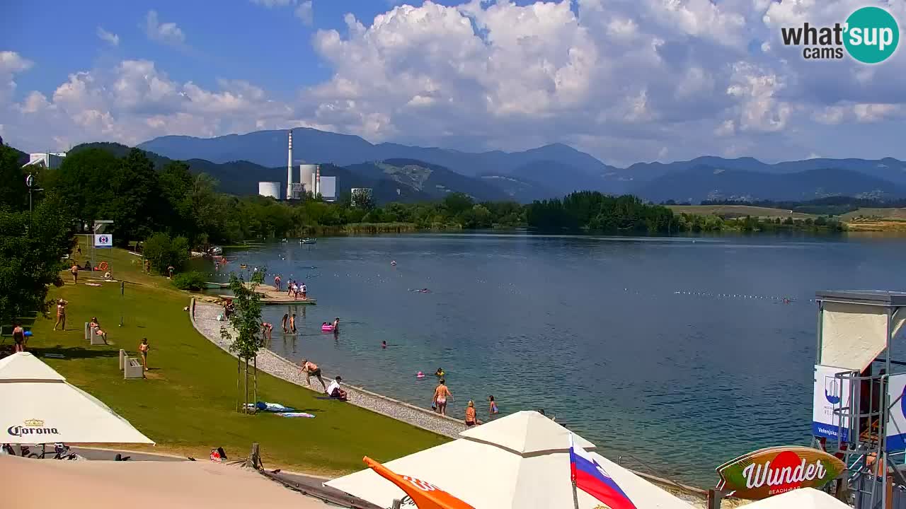 Webcam lac de Velenje – Vue en direct depuis Velenje Beach