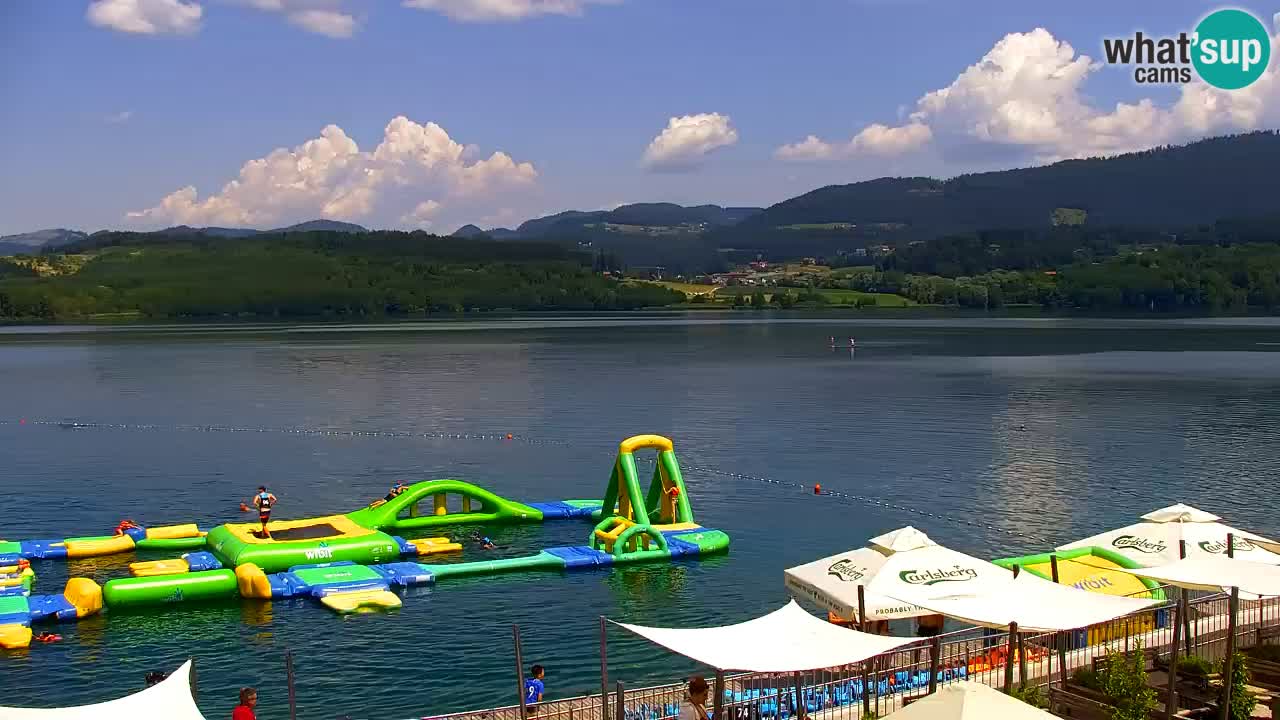 Spletna kamera Velenjsko jezero – Pogled v živo z Velenjske plaže