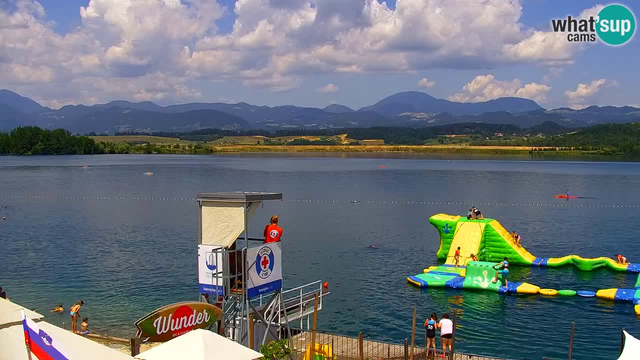 Web kamera Velenjsko jezero – Plaža Velenje uživo