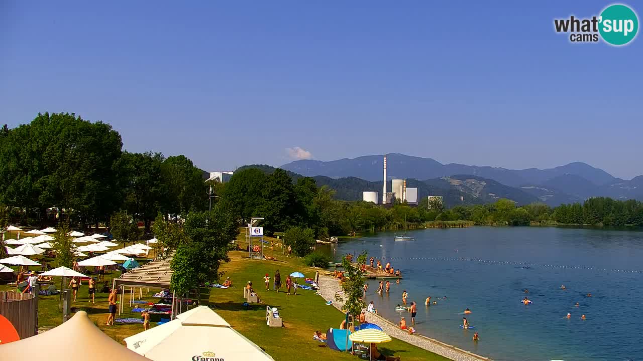 Webcam lago Velenje – Vista en directo desde Velenje Beach