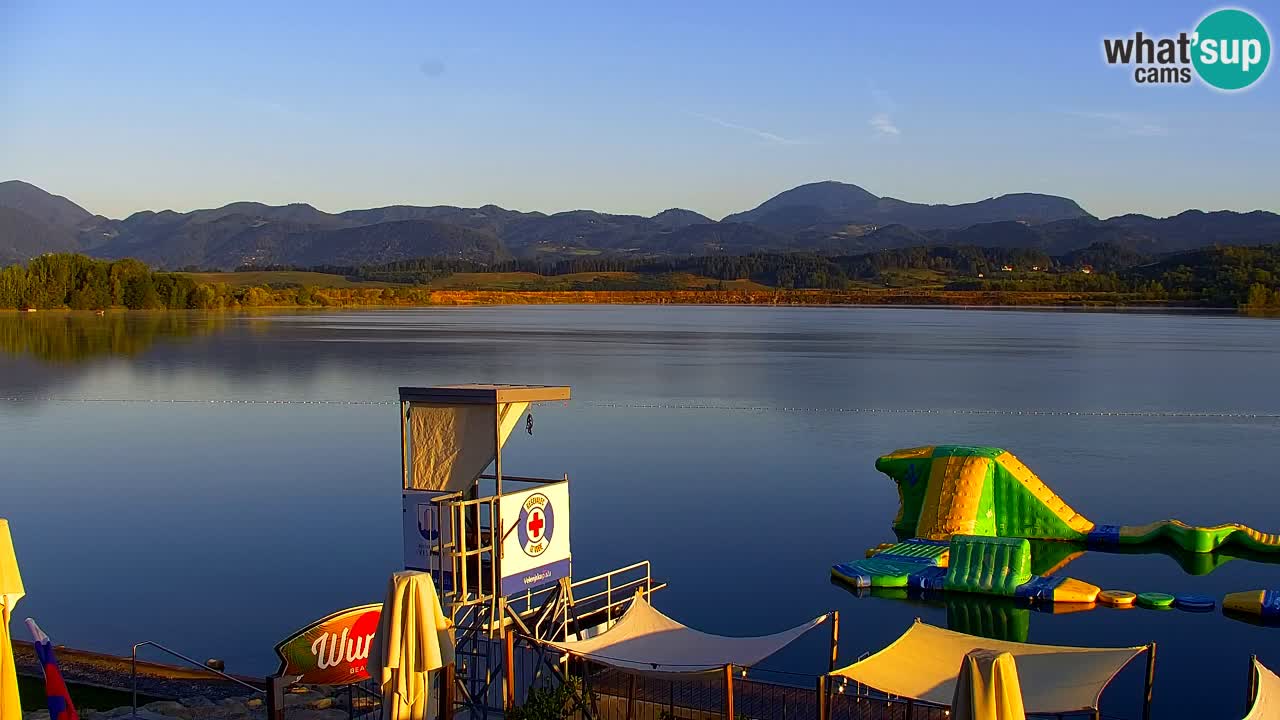 Webcam lago Velenje – Vista en directo desde Velenje Beach
