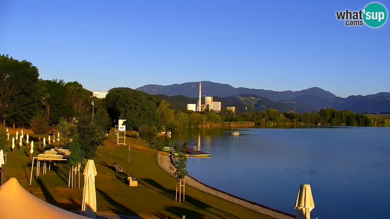 Webcam lago Velenje – Vista en directo desde Velenje Beach