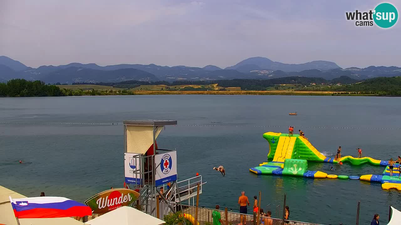 Webcam lago Velenje – Vista en directo desde Velenje Beach