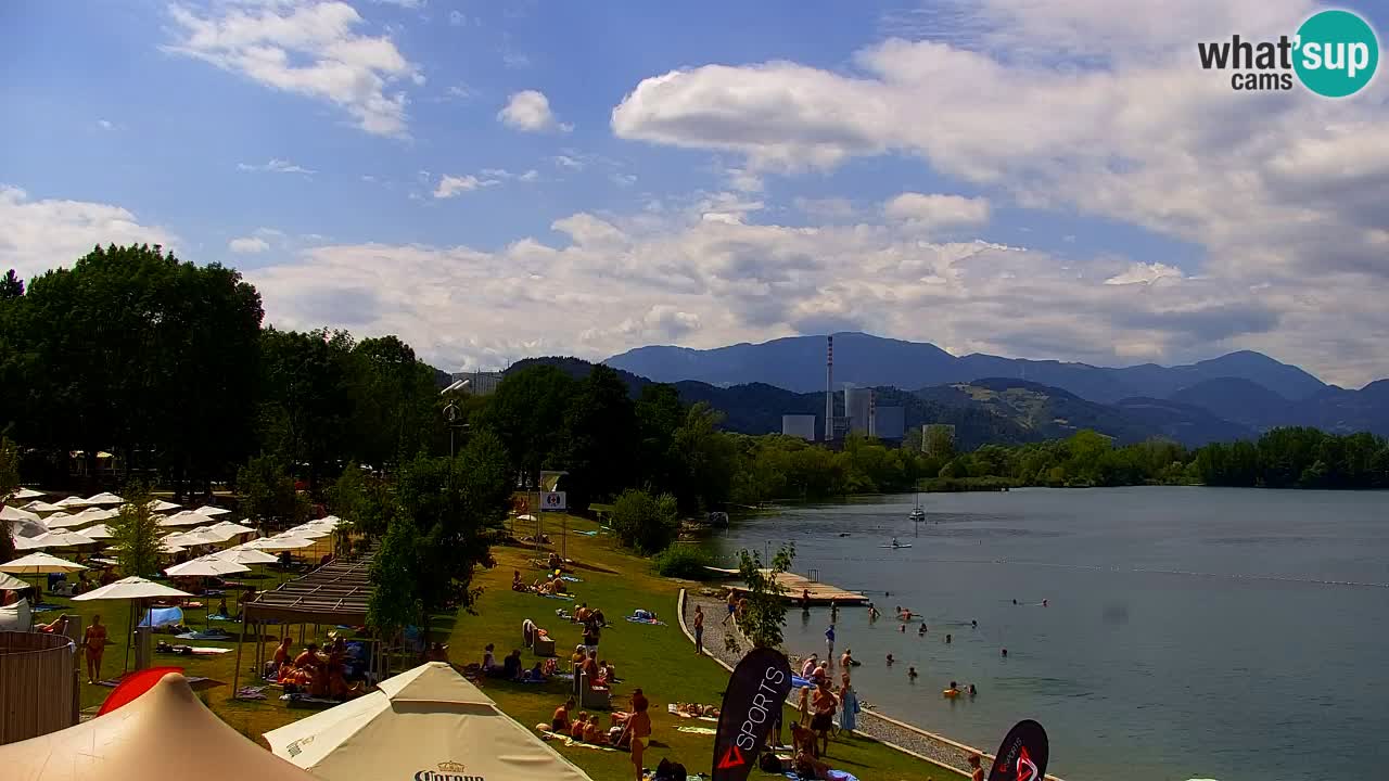 Webcam lago Velenje – Vista en directo desde Velenje Beach