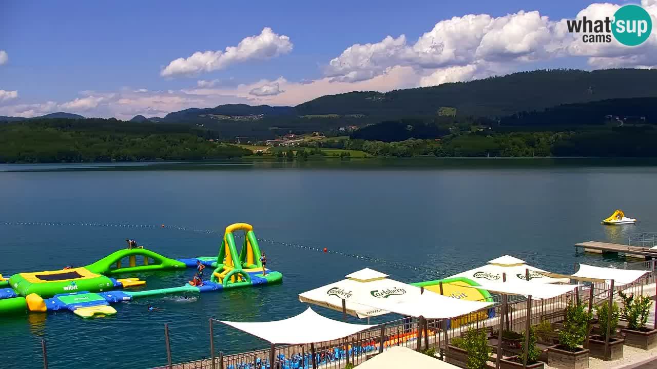 Spletna kamera Velenjsko jezero – Pogled v živo z Velenjske plaže