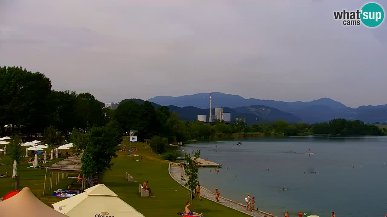 Webcam lac de Velenje – Vue en direct depuis Velenje Beach