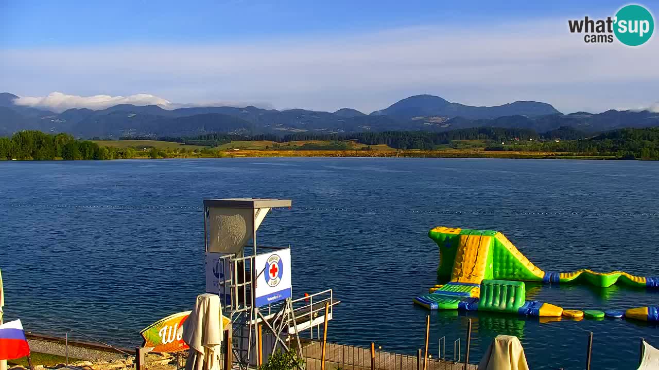 Webcam lago Velenje – Vista en directo desde Velenje Beach