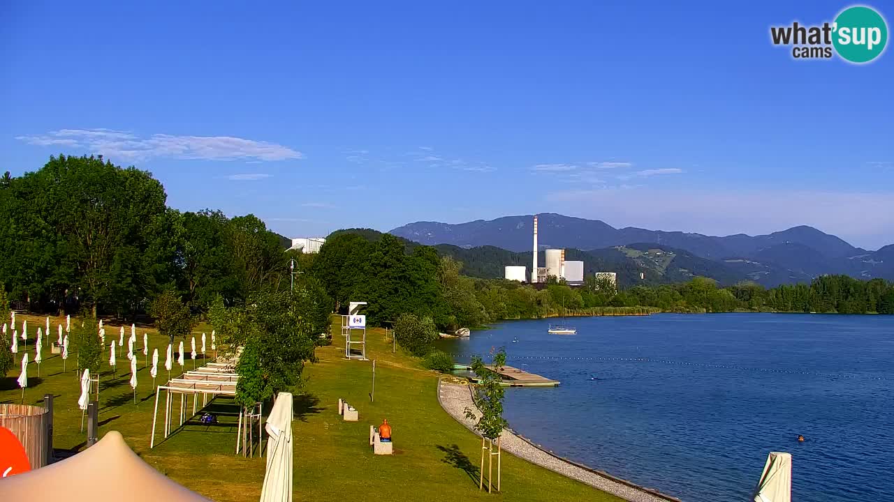 Webcam lago Velenje – Vista en directo desde Velenje Beach