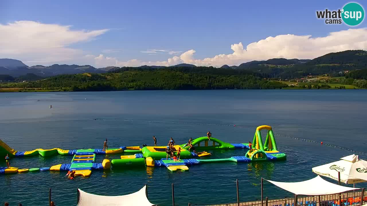 Spletna kamera Velenjsko jezero – Pogled v živo z Velenjske plaže