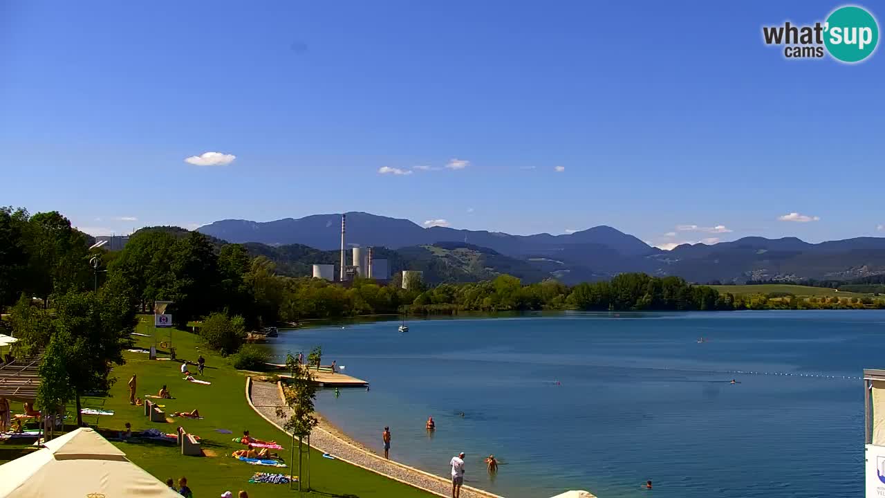 Web kamera Velenjsko jezero – Plaža Velenje uživo