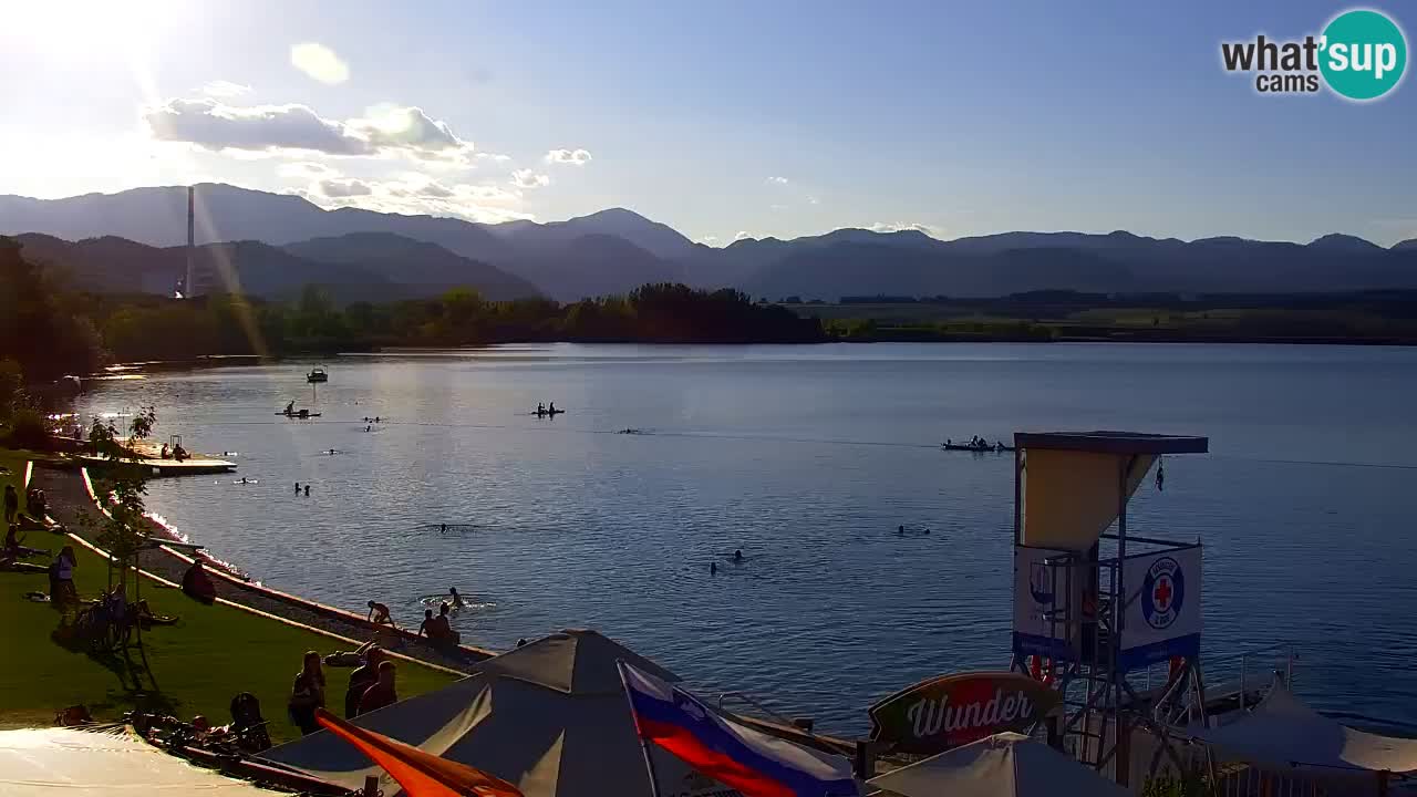 Webcam lago Velenje – Vista en directo desde Velenje Beach
