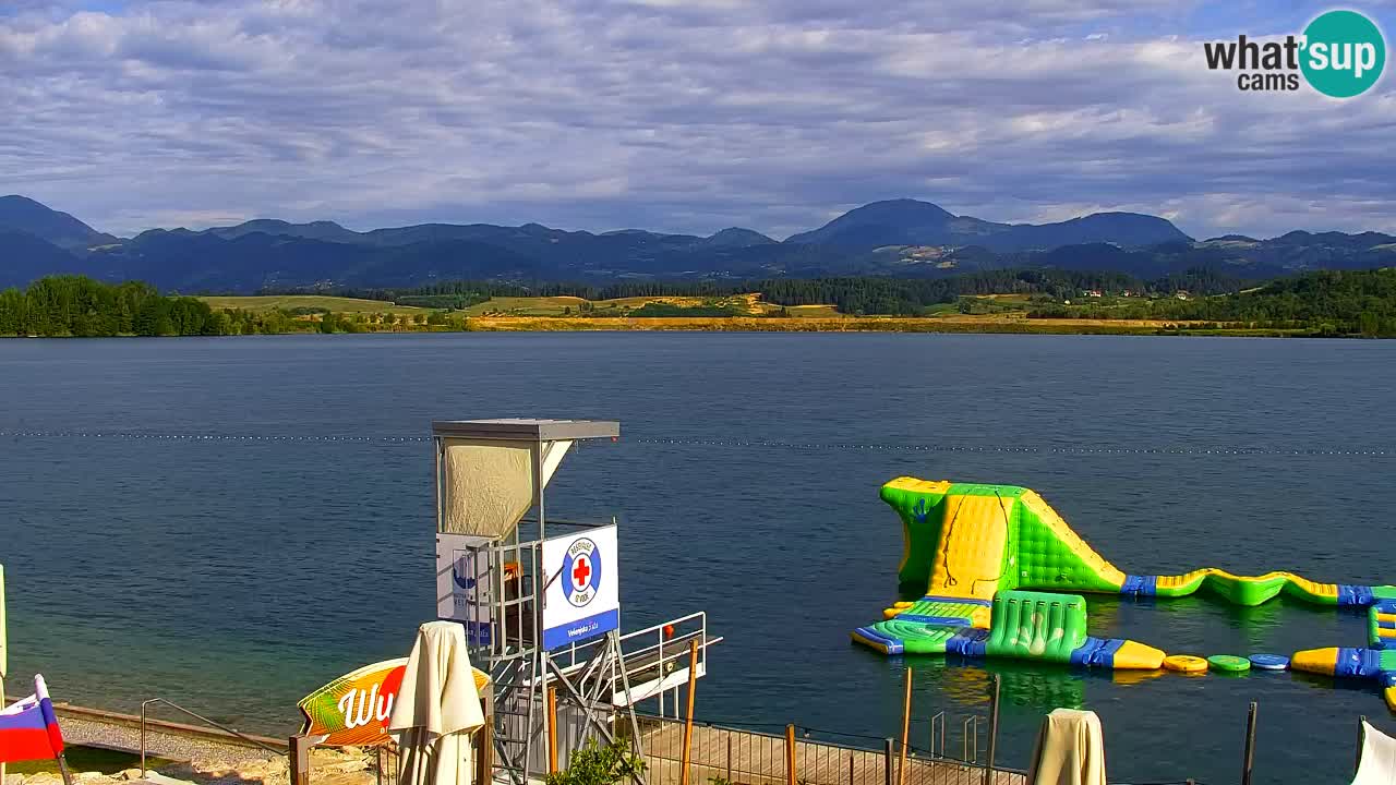 Webcam lago Velenje – Vista en directo desde Velenje Beach