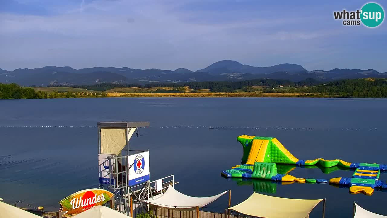 Webcam lago Velenje – Vista en directo desde Velenje Beach