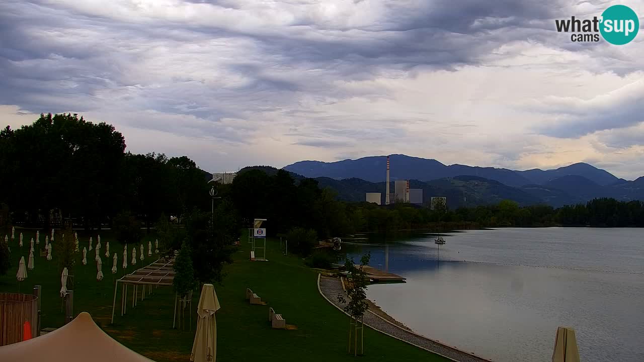 Webcam lago Velenje – Vista en directo desde Velenje Beach