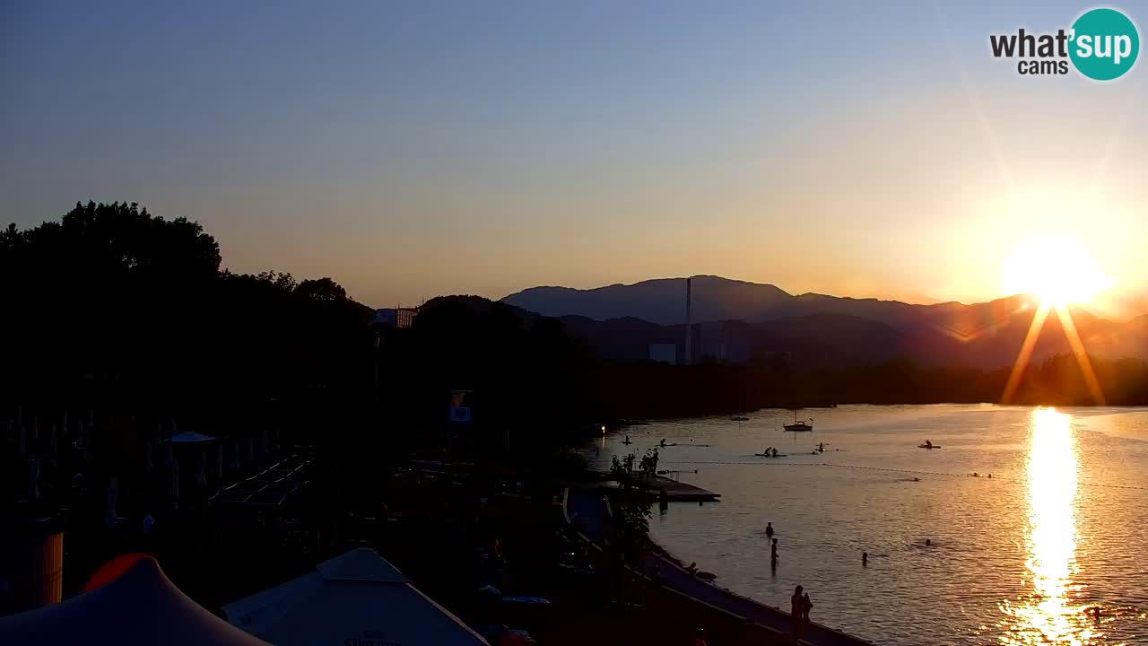 Webcam lago Velenje – Vista en directo desde Velenje Beach
