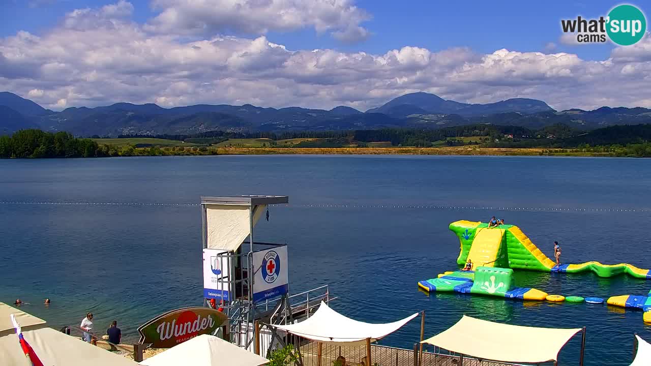 Webcam lago Velenje – Vista en directo desde Velenje Beach