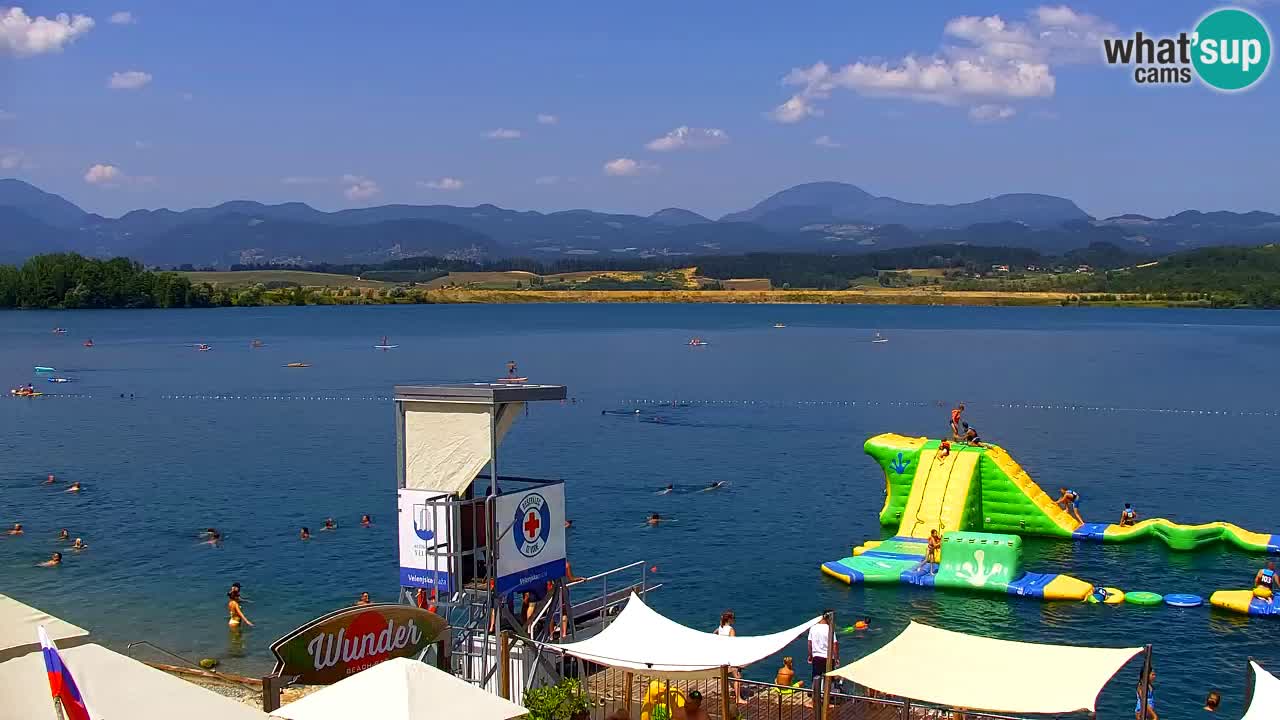 Webcam lago Velenje – Vista en directo desde Velenje Beach