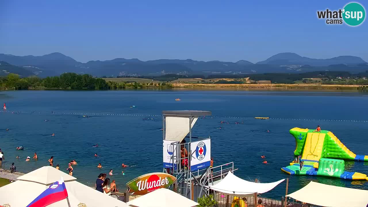 Web kamera Velenjsko jezero – Plaža Velenje uživo