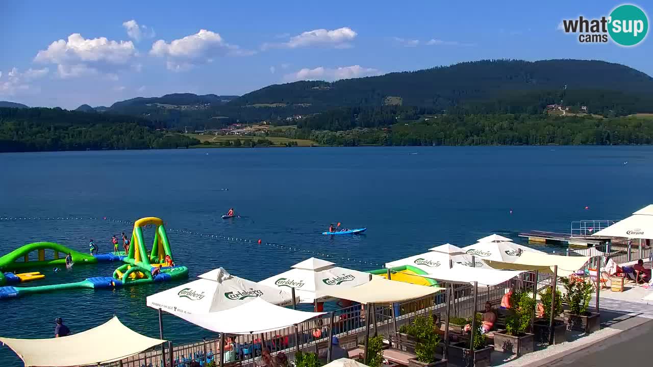 Spletna kamera Velenjsko jezero – Pogled v živo z Velenjske plaže
