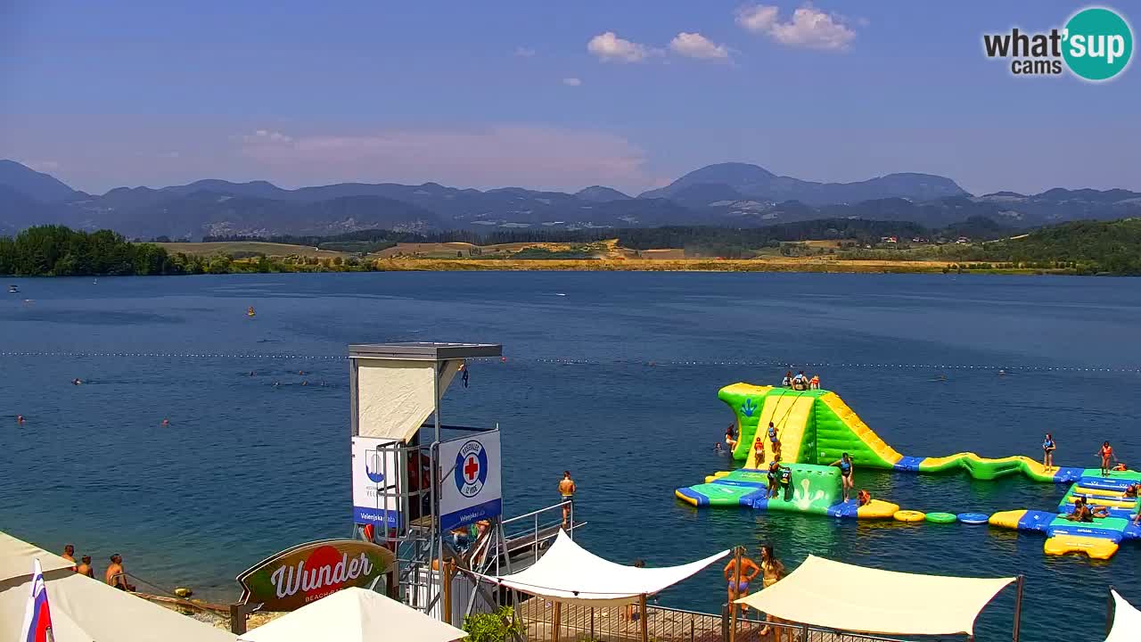 Webcam lago Velenje – Vista en directo desde Velenje Beach