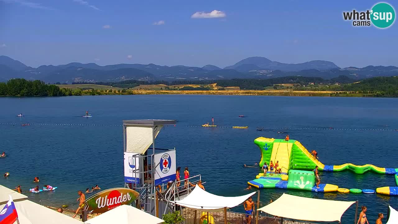 Webcam lac de Velenje – Vue en direct depuis Velenje Beach