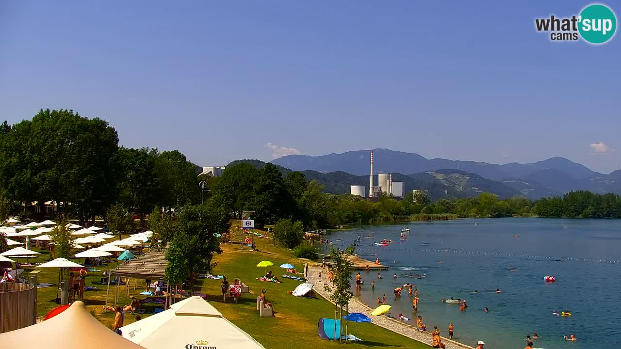 Webcam lac de Velenje – Vue en direct depuis Velenje Beach