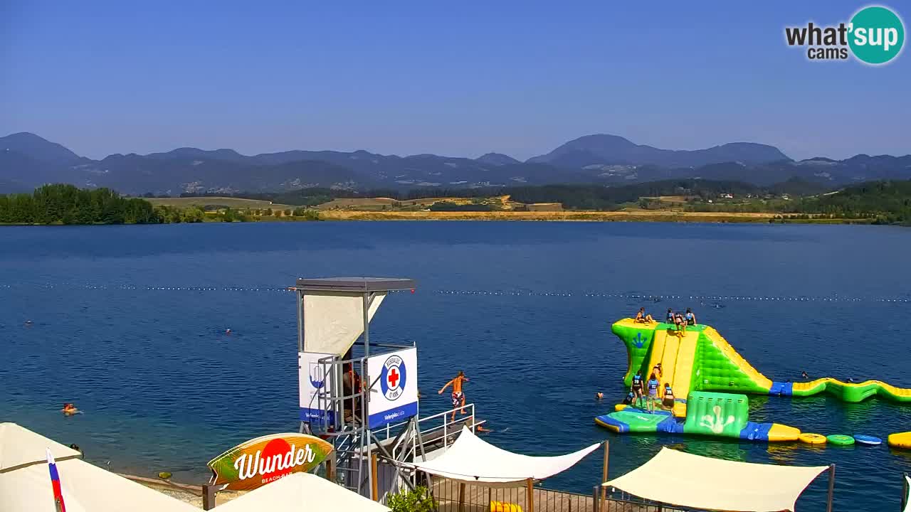 Webcam lago Velenje – Vista en directo desde Velenje Beach