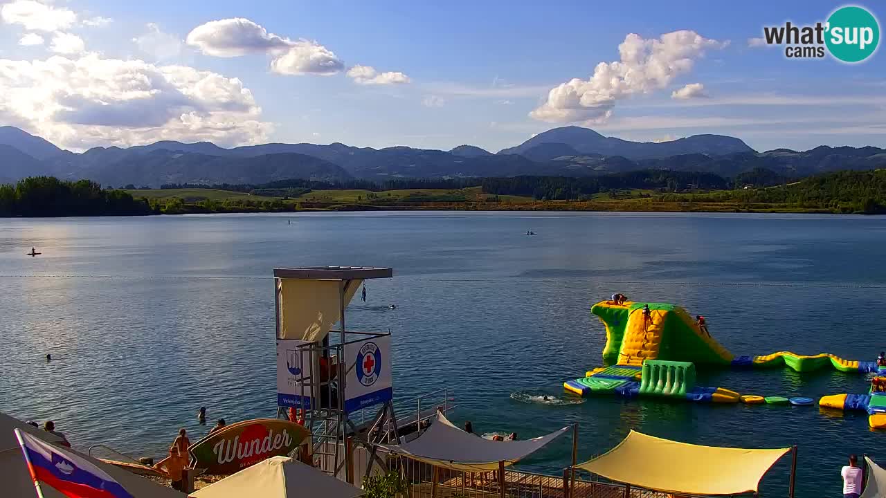 Web kamera Velenjsko jezero – Plaža Velenje uživo