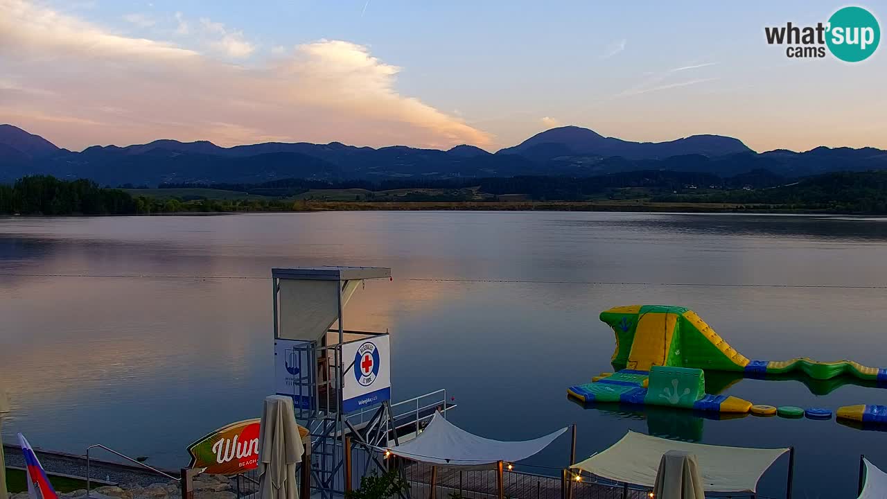 Webcam lago Velenje – Vista en directo desde Velenje Beach