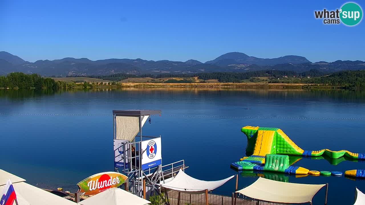 Webcam lac de Velenje – Vue en direct depuis Velenje Beach